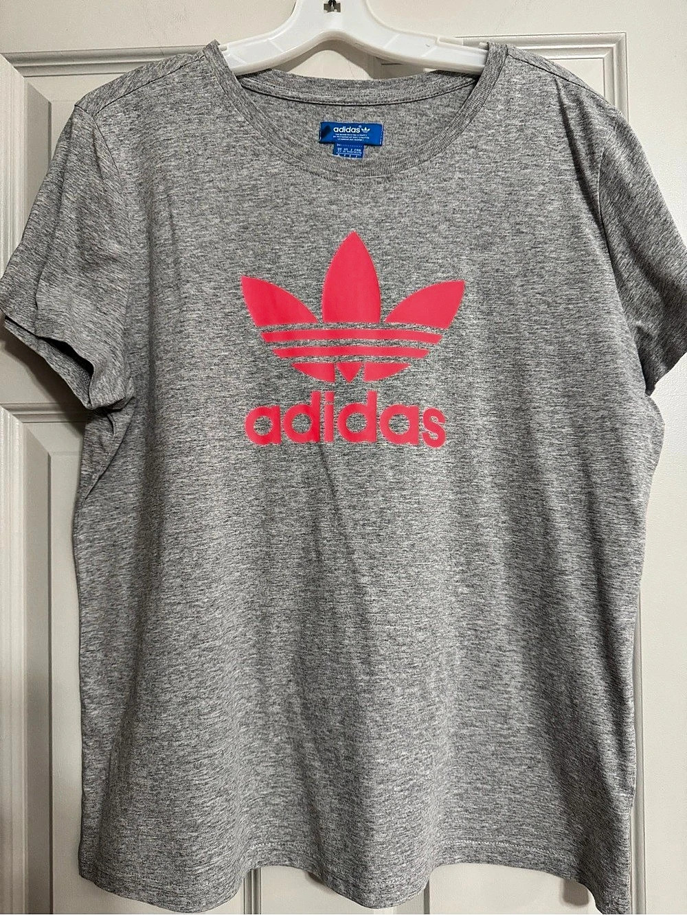 adidas Adicolor Classics Trefoil Tee Gray & Pink XL